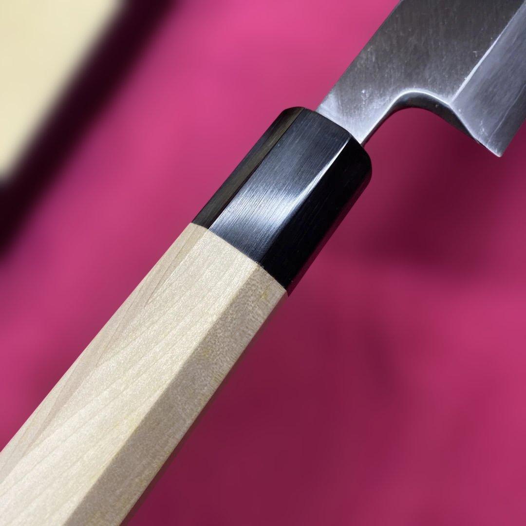 Minoroshi Masao Japanese Knife Ginsan Steel Single Bevel Buffalo Horn Handle 240mm
