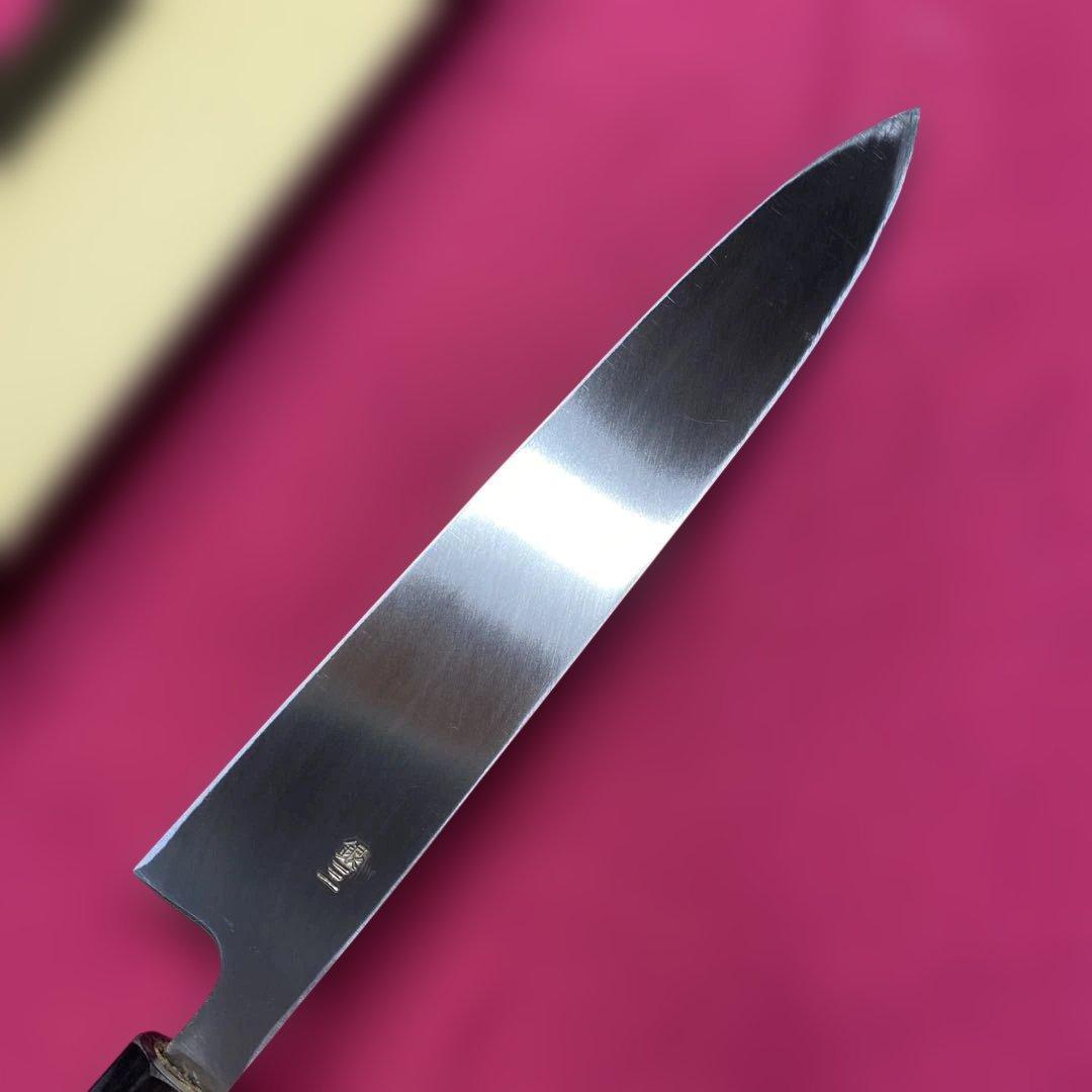 Minoroshi Masao Japanese Knife Ginsan Steel Single Bevel Buffalo Horn Handle 240mm