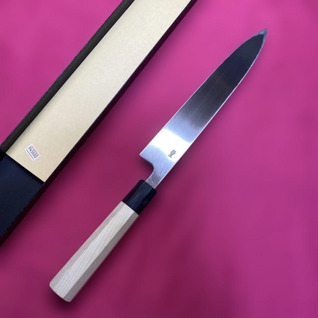 Minoroshi Masao Japanese Knife Ginsan Steel Single Bevel Buffalo Horn Handle 240mm