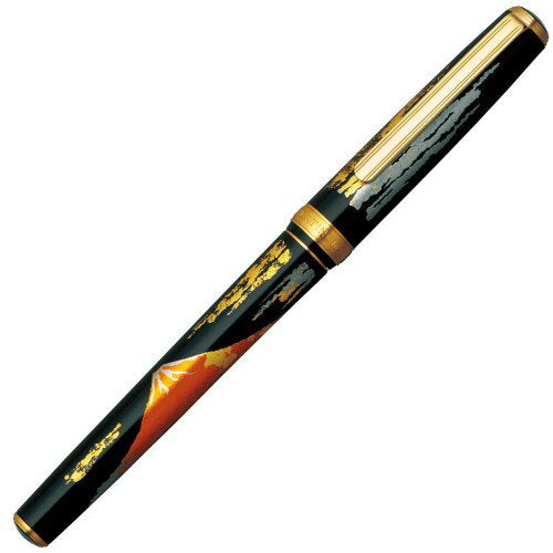 Platinum Bikou Fountain Pen Modern Maki-e Red Fuji 18K Medium Nib PTL-20000H
