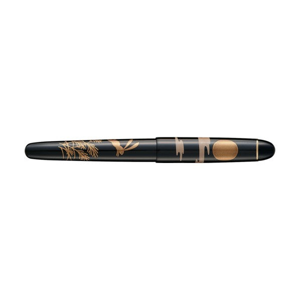 Sekisei Maki-e Fountain Pen Gafu Rabbit AX-8874-00 by Higashiyama Gafu, Wajima Maki-e, 14K Nib